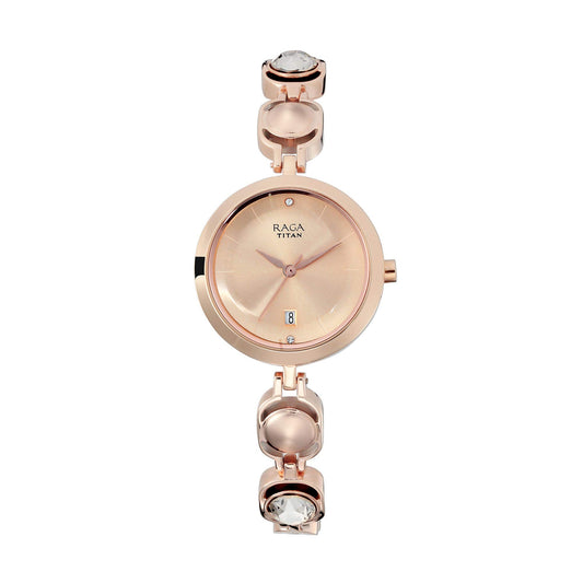 Titan Raga Viva Analog Rose Gold Dial Women's Watch NM2606WM02/NN2606WM02/NP2606WM02