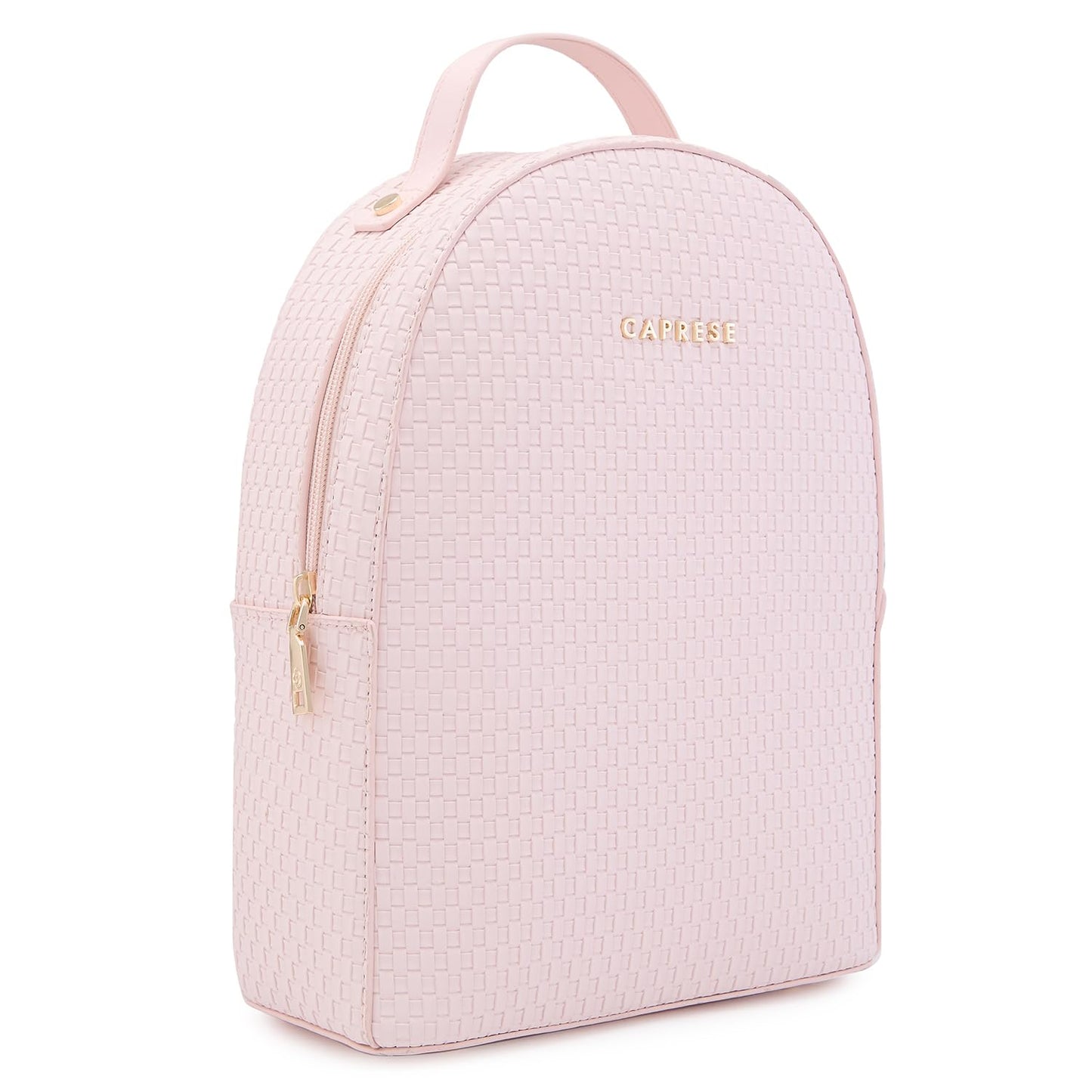 Caprese Riva Casual Backpack, Medium | Fashion Backpack for Women with Adjustable Shoulder Strap & Secure Zip Closure | for Everyday Outings and Travel | Ideal for Students, Professionals (Pink)