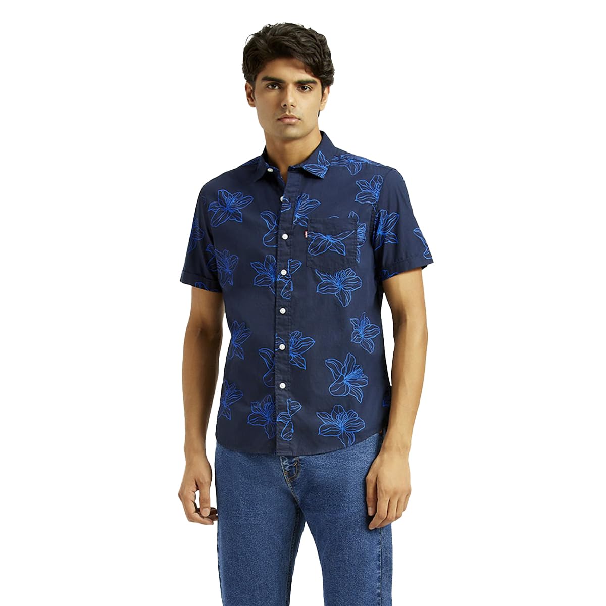 Levi's Men's Slim Fit Shirt (1106_Navy