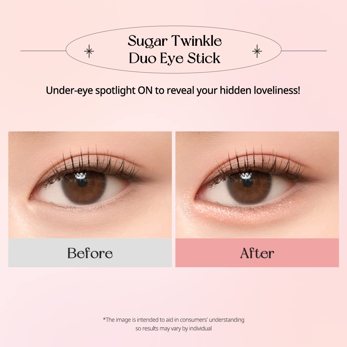 Peripera SUGAR TWINKLE DUO EYE SHADOW STICK (005 FROZEN PINK)