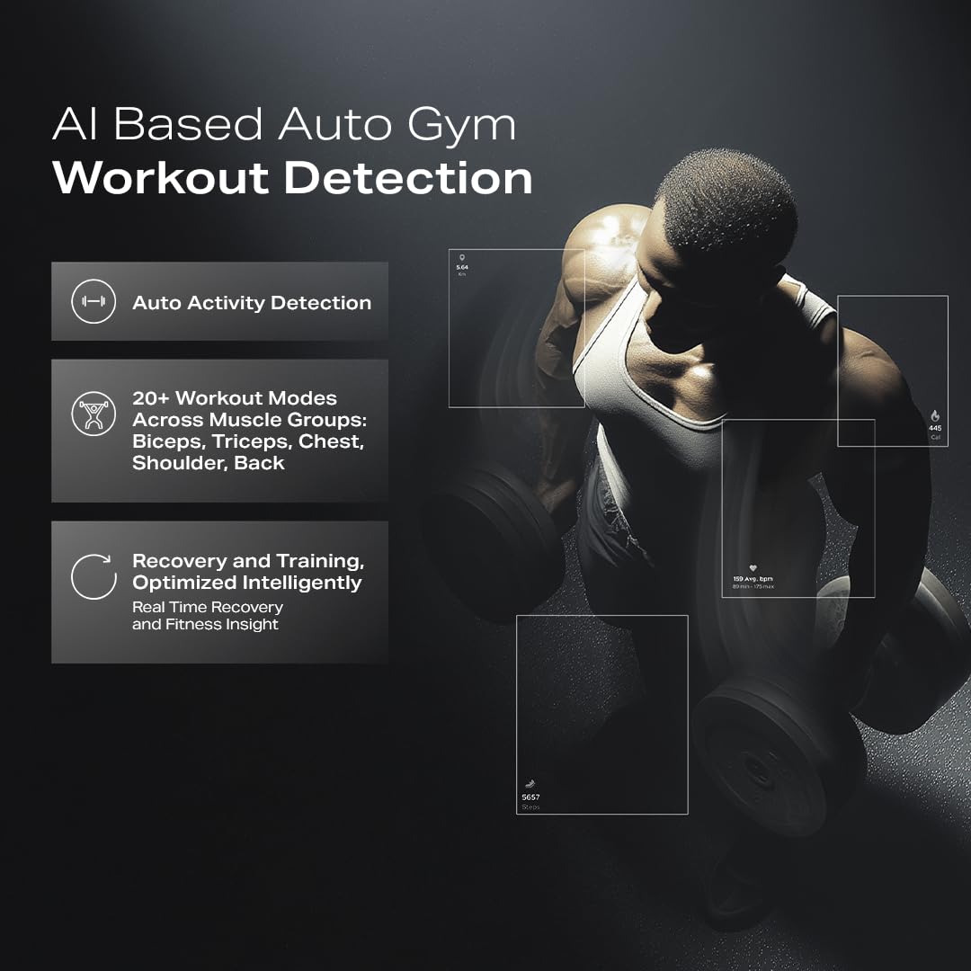 boAt Valour Watch 1 GPS, Advanced X2 Chip,6-Axis Motion 360° Tracking Sensor,15 Days Battery,1.43" AMOLED Display w/Gorilla Glass, AI Based Auto Gym, GPS, Smart Watches for Men & Women (Fusion Black)