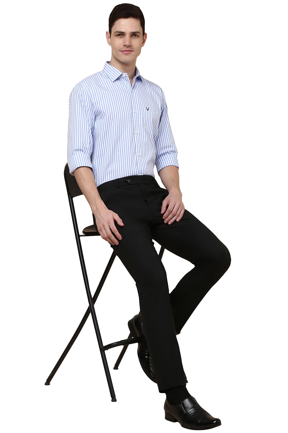 Allen Solly Men's Slim Fit Shirt (ASSFQSPBL62225_Blue