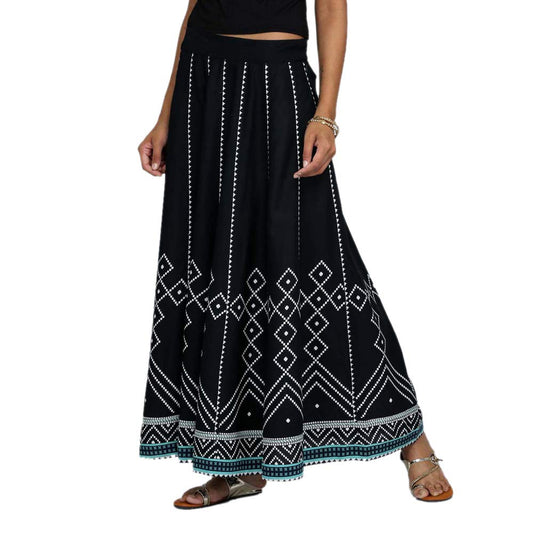 W for Women Full Maxi Skirt (18FE55386-59518_Black_WP)