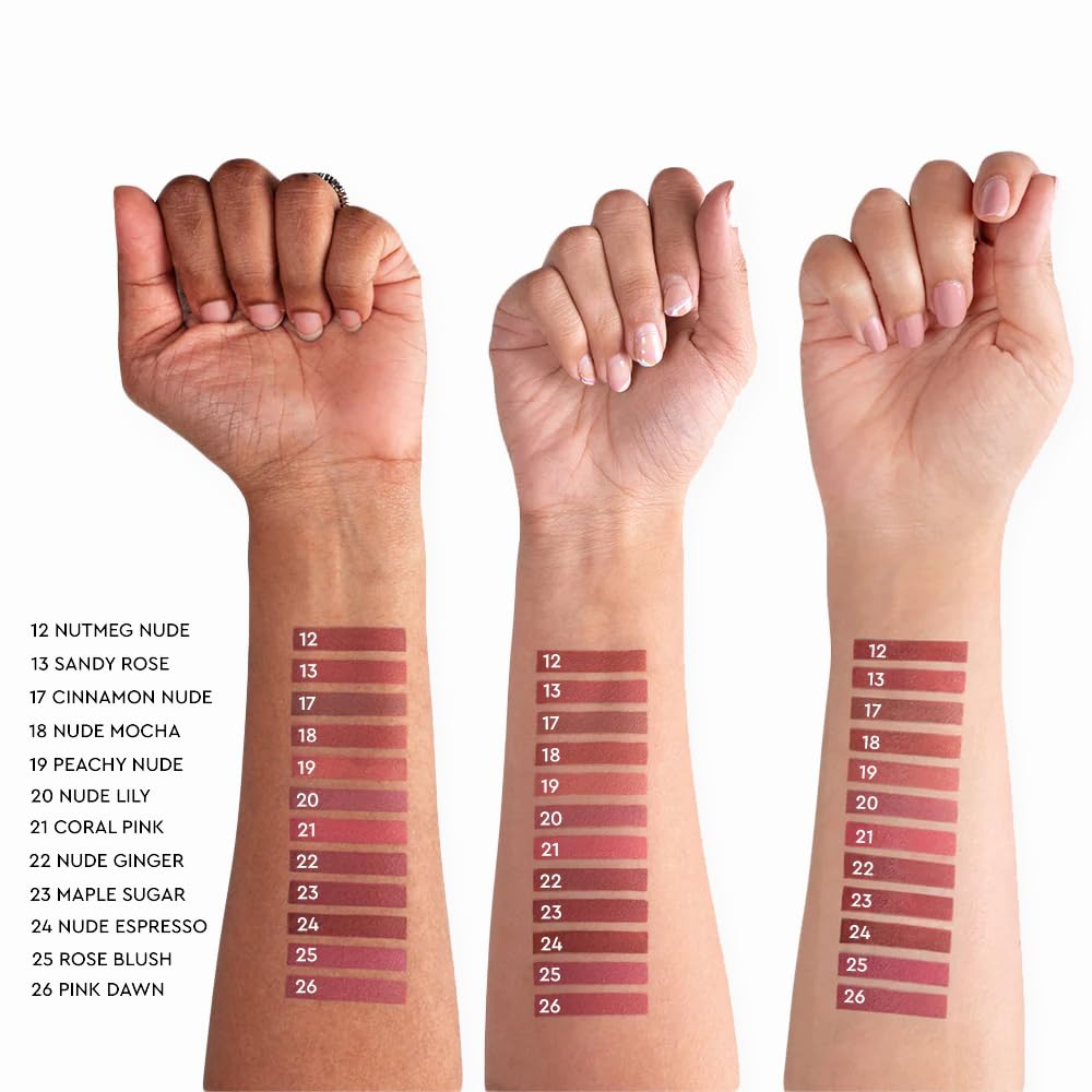 Kiro Non-Stop Airy Matte Liquid Lipstick - Nude Lily (Blush Pink), 5ml | Super-Pigmented, Long-Lasting, hydrating | Waterproof, Smudge-Proof, Lightweight | Infused with Avocado & Apricot Oil