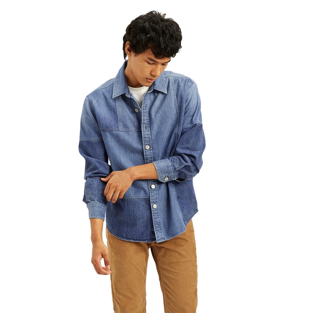 Levi's Men's Relaxed Fit Shirt (004OJ-0001_Blue