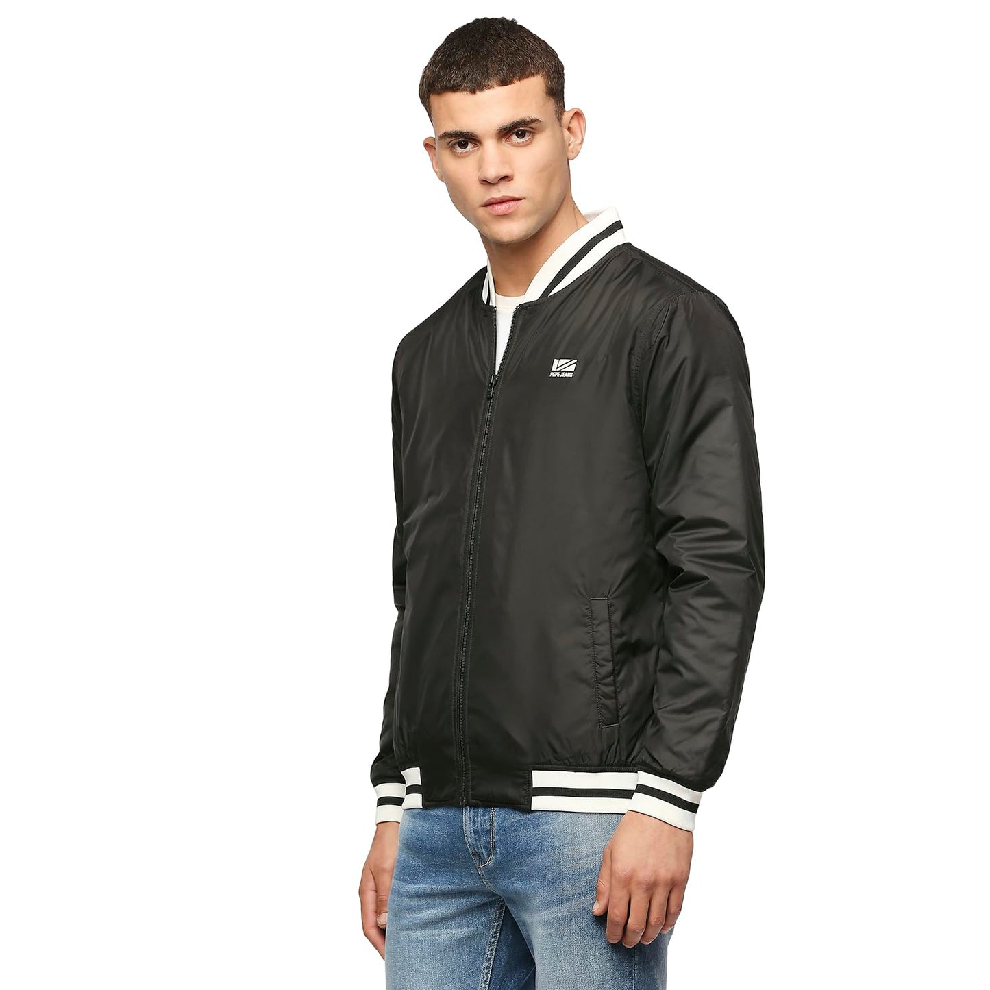 Pepe Jeans Men's A-Line Coat (PM402950_Black