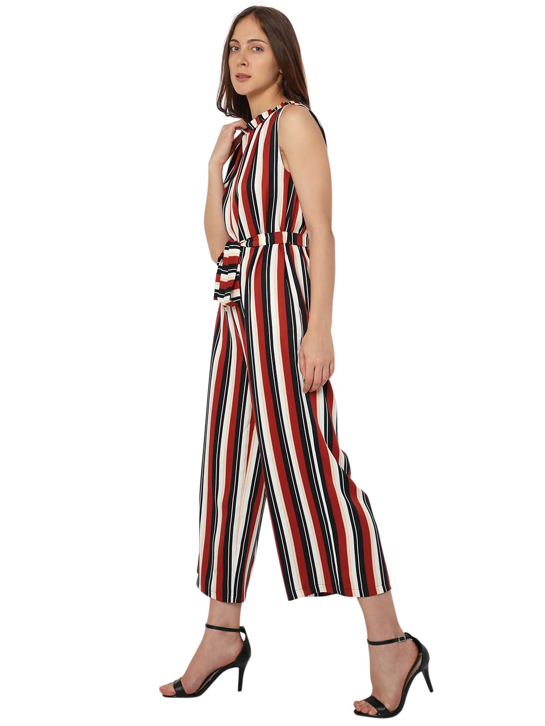 Vero Moda Women's Polyester Modern Ankle Length Dress (292060101-Fired Brick_Fired L)