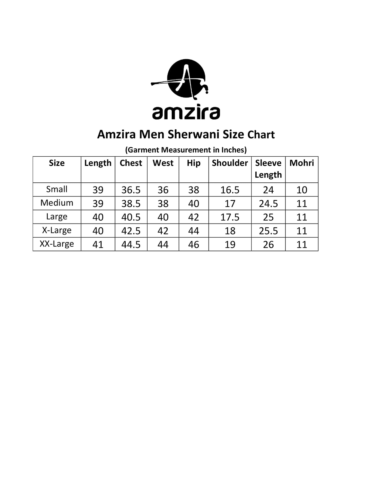 Amzira Mens Ethnic Wear Indo Western Set - Blue (Large)