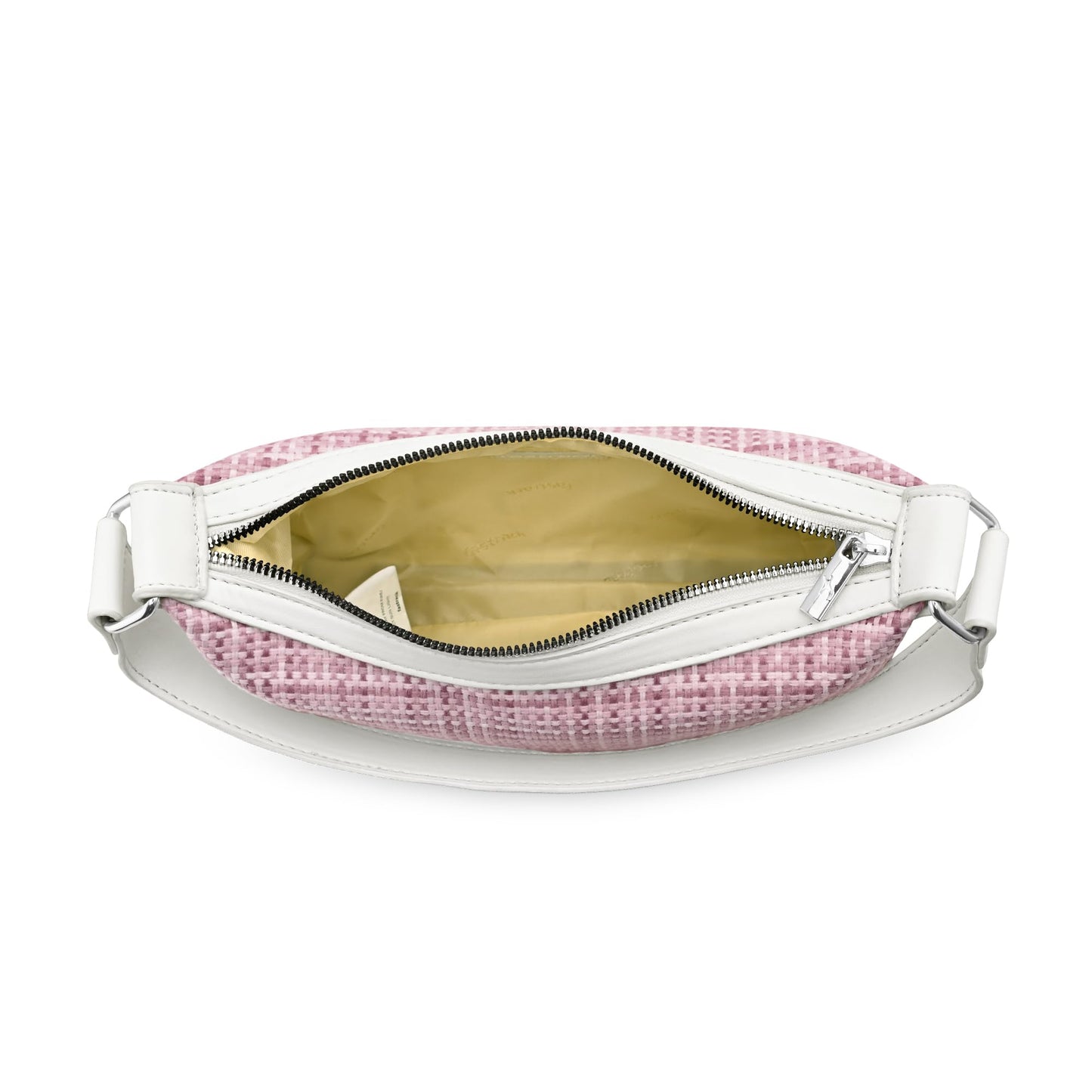 Fastrack Women's Basketweave Shoulder Bag | Top Zip Closure, Comfortable Shoulder Straps, Inner Utility Pockets | Textured Fabric Bag | 6 Months Warranty