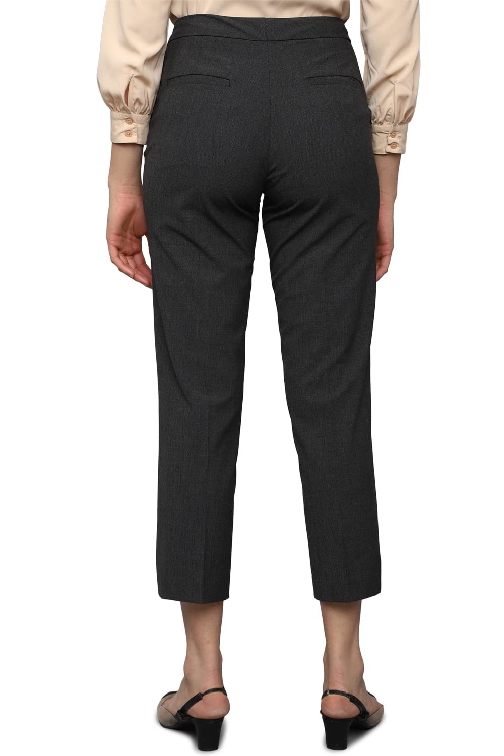 Allen Solly Women's Regular Casual Pants (Black) - SaumyasStore