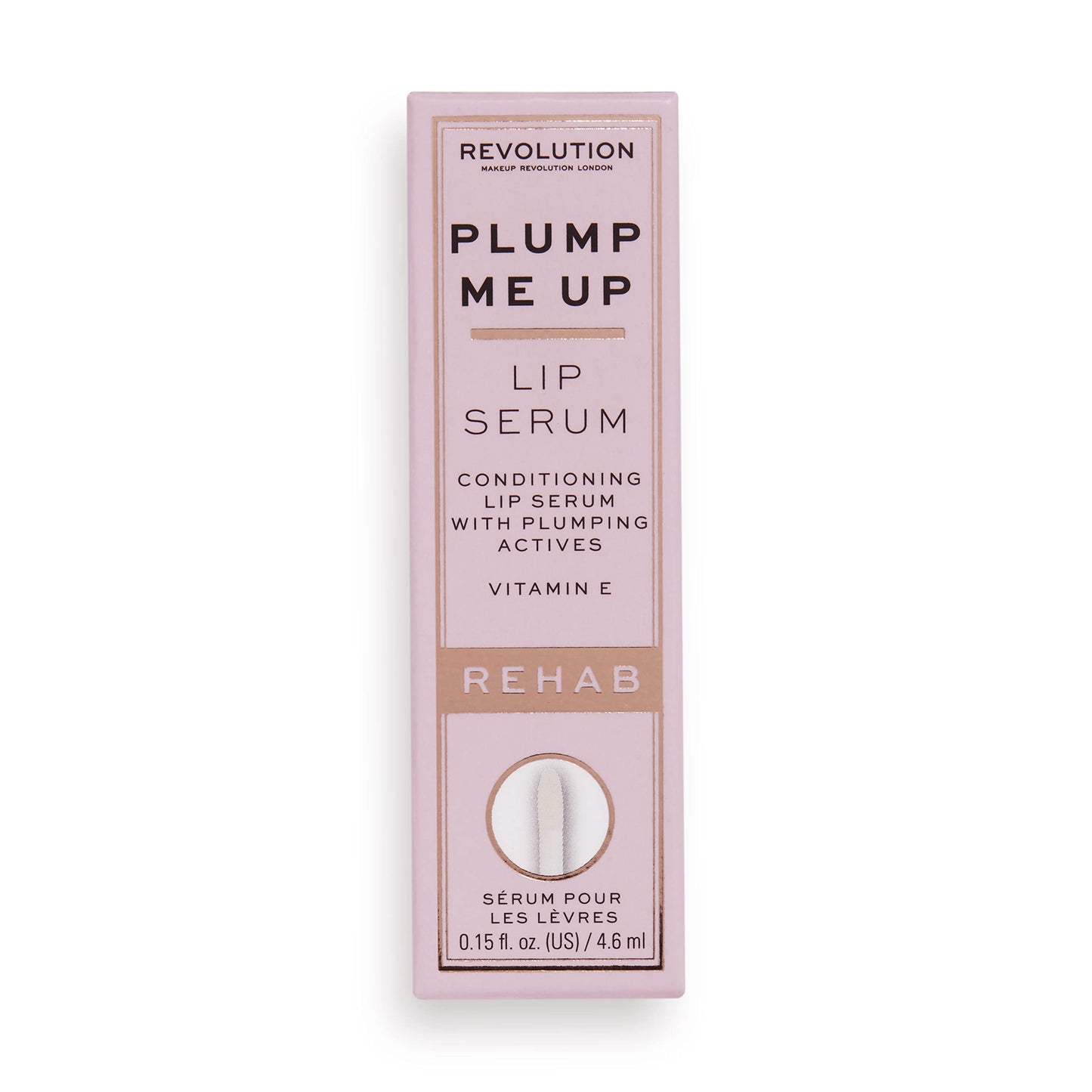 Makeup Revolution Rehab Plump Me Up Lip Serum for Dry and Chapped Lips, Nourish & Hydrate, Coconut Oil, Paraben & Cruelty-Free, Lip Oil Gloss - 4.6 Ml