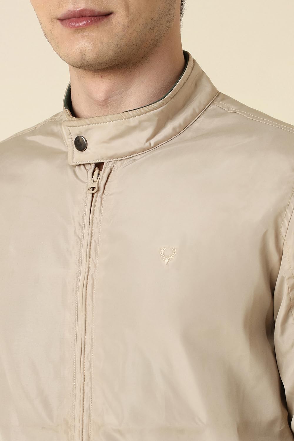 Allen Solly Men's Jacket (ASJKOBOPJ62517_Ecru_M_Beige_M)