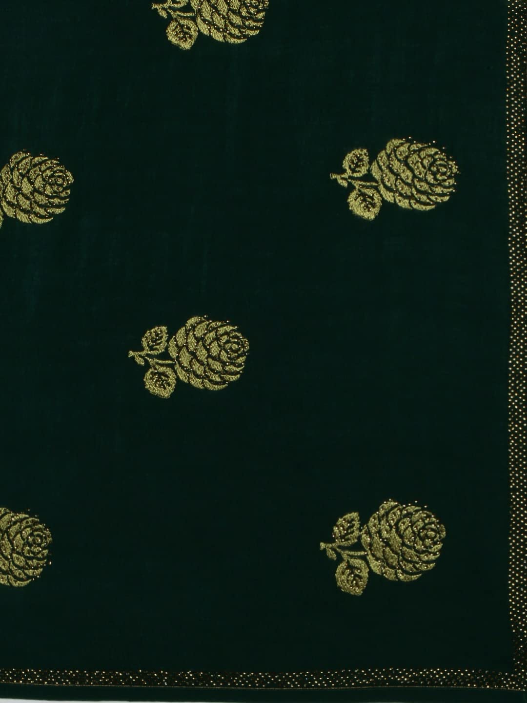 MOHEY Women's Art Silk Zari Weave Saree with Blouse Piece (Green)