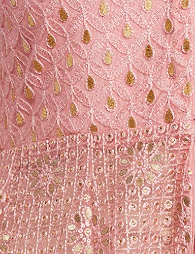 BIBA Women's Synthetic Salwar Suit Set (SKD646336_Dusky Pink_L)