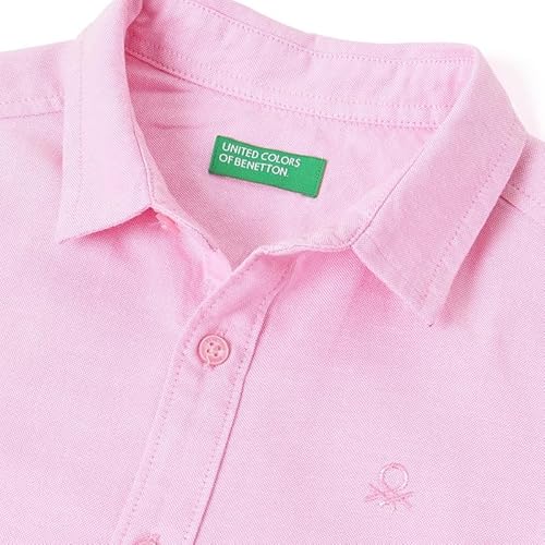 United Colors of Benetton Regular Fit Regular Collar Solid Shirt Pink