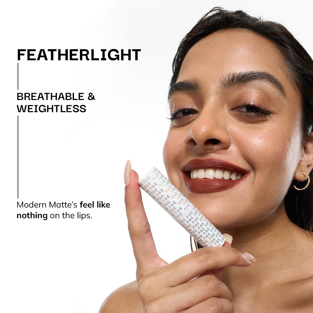 FAE Beauty Modern Matte Lipstick | Comfortable Cushion Matte Formula | One Stroke Application | Longwear | Richly Pigmented (Shade Awkward)