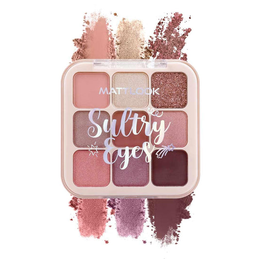 MATT LOOK Sultry Eyes Eyeshadow Palette|Matte|Shimmer|13.5G|Beginner Friendly & Long Lasting Eye Shadow Palette-Holiday Wine 02