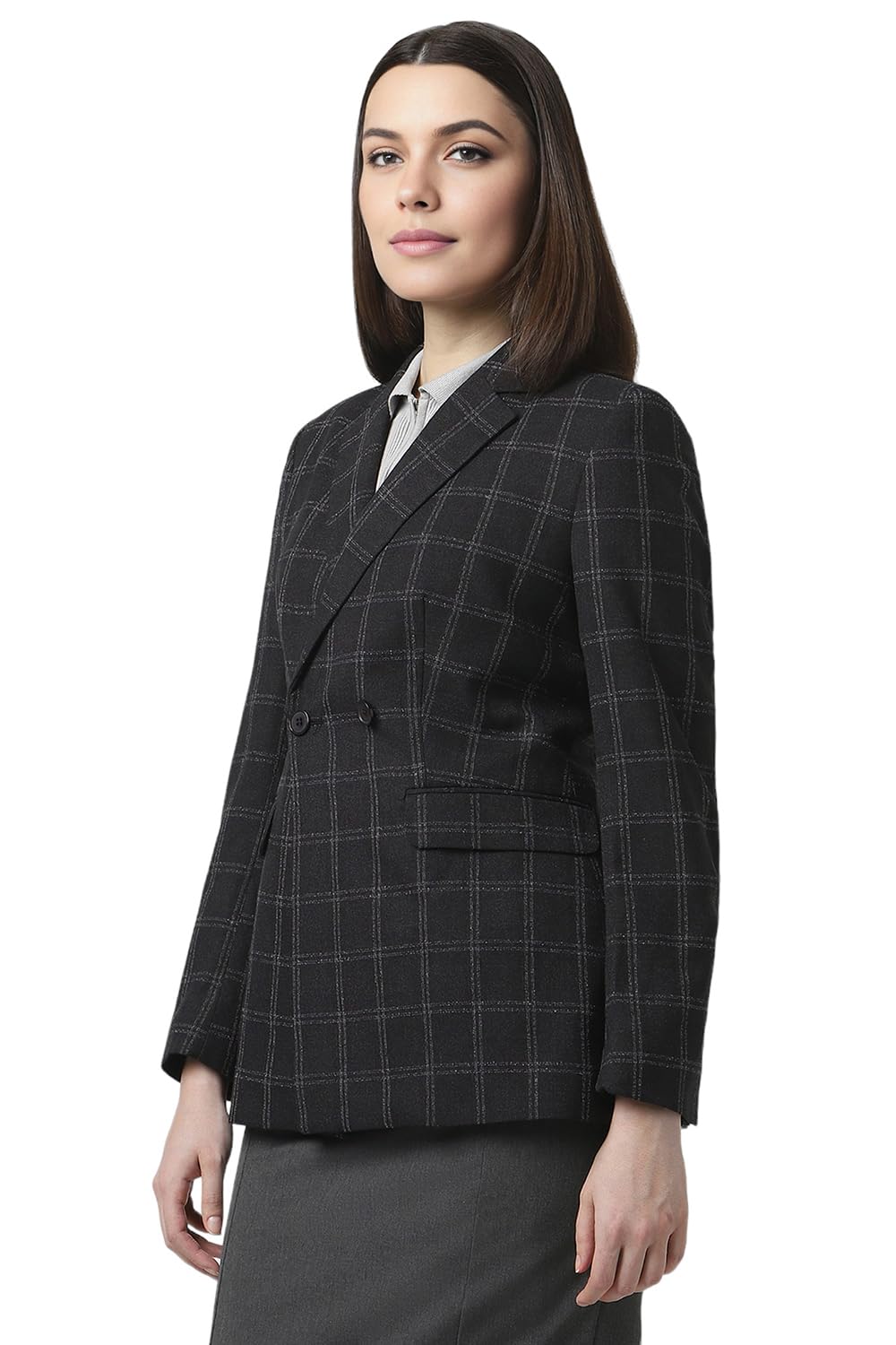 Van Heusen Women's Blazer (VWBZFRGHS34229_Black_L