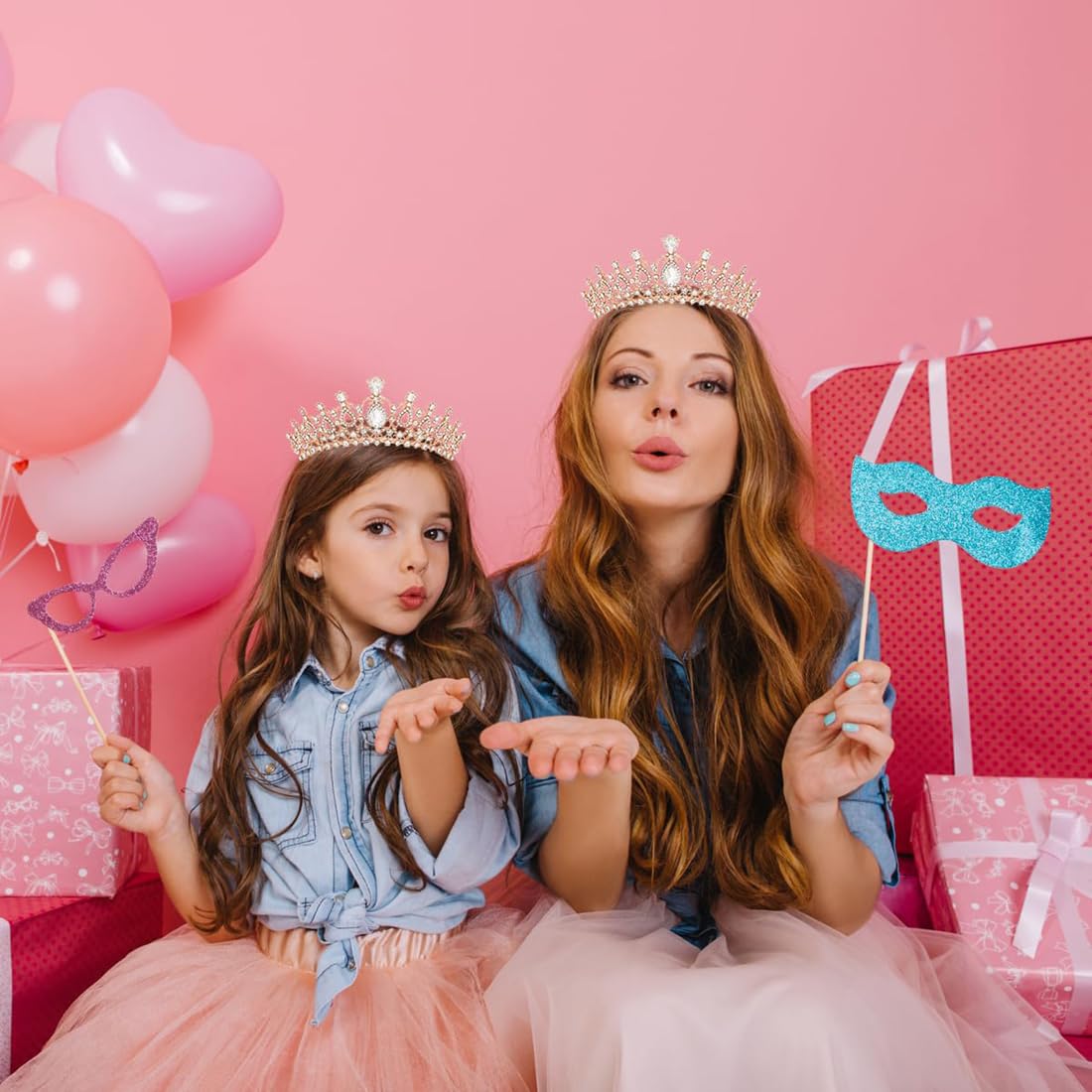 Shining Diva Fashion Crystal Tiara and Crown for Women Stylish Headband Crowns with Comb Tiaras for Girls Kids Queen Princess Wedding Bridal Birthday Gift Hair Accessories (Rose Gold) (15870hb)