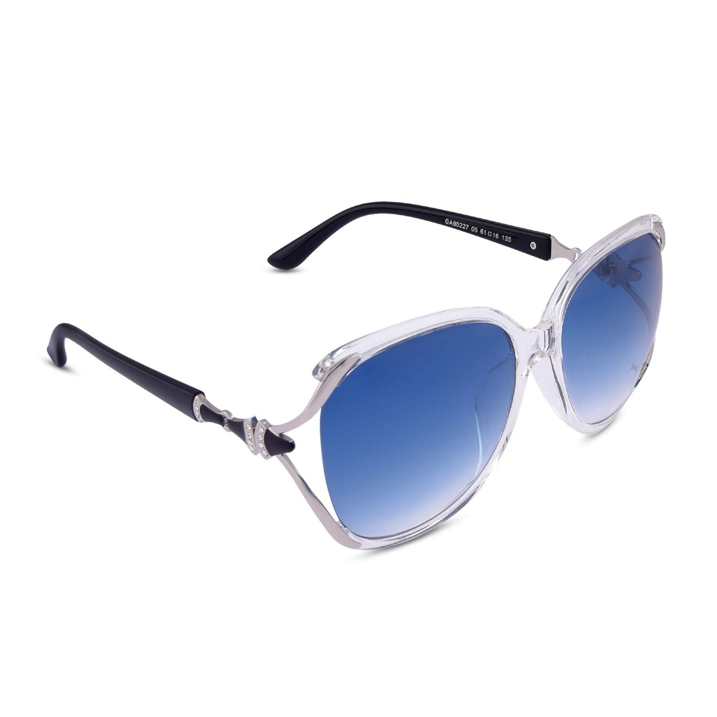 Giordano UV Protected Oversized Women Sunglasses - (61|Blue Lens)