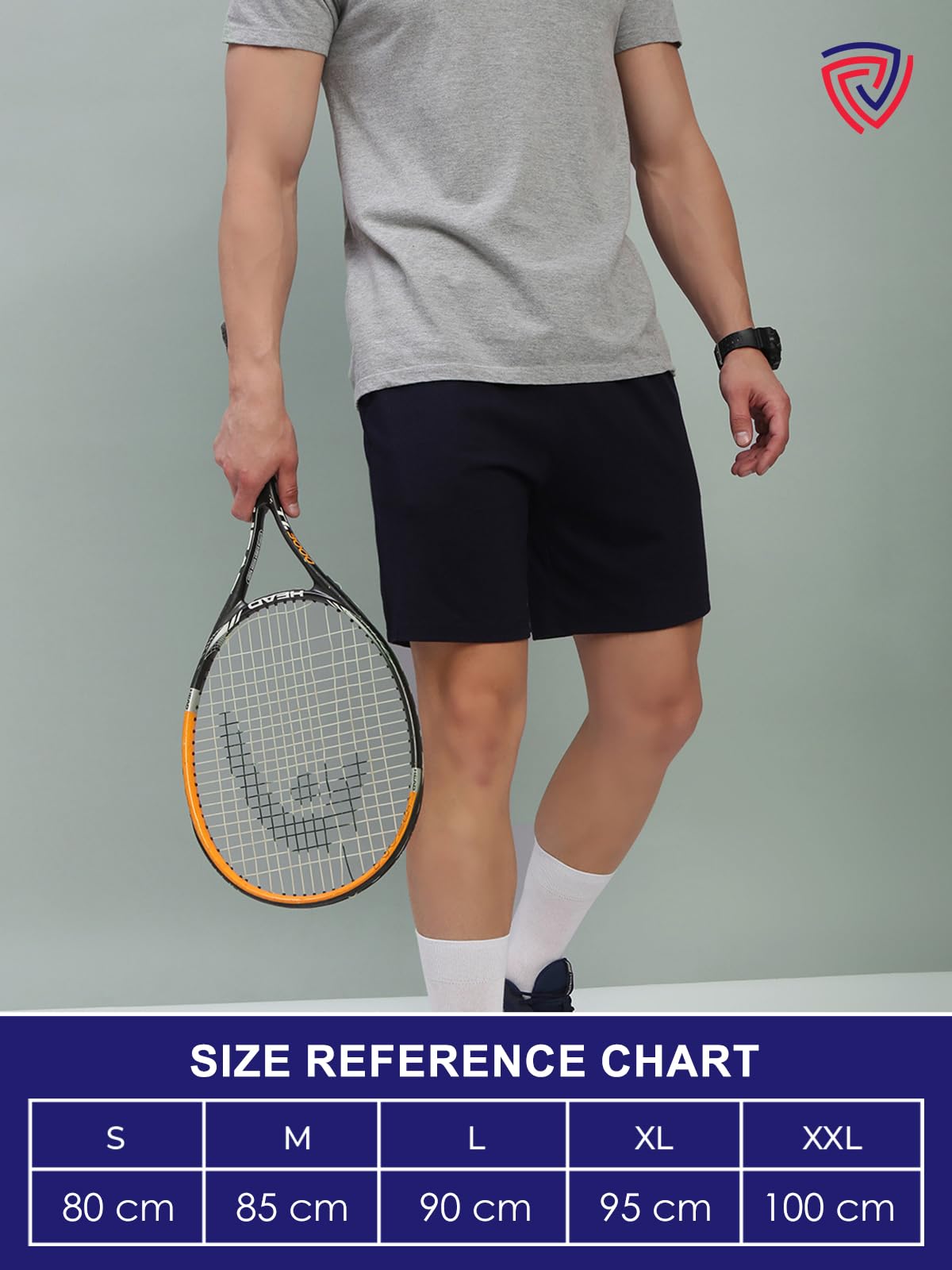 Lux Cozi Men's Cotton Regular Fit Solid Shorts with Side Pockets_COZI_2141_NB_M_1PC Navy