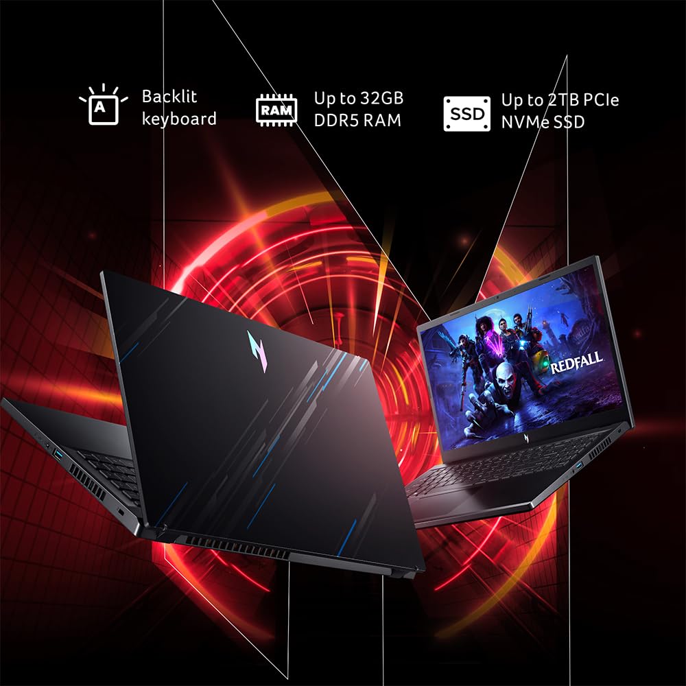 Acer Nitro V, Intel Core i5- 13th Gen 13420H processor, NVIDIA GeForce RTX 4050-6 GB GDDR6(16GB DDR5/512GB)IPS FHD, 39.62cm(15.6"), 165 Hz, Win 11 Home,Obsidian black, 2.113 kg, ANV15-51,Gaming Laptop