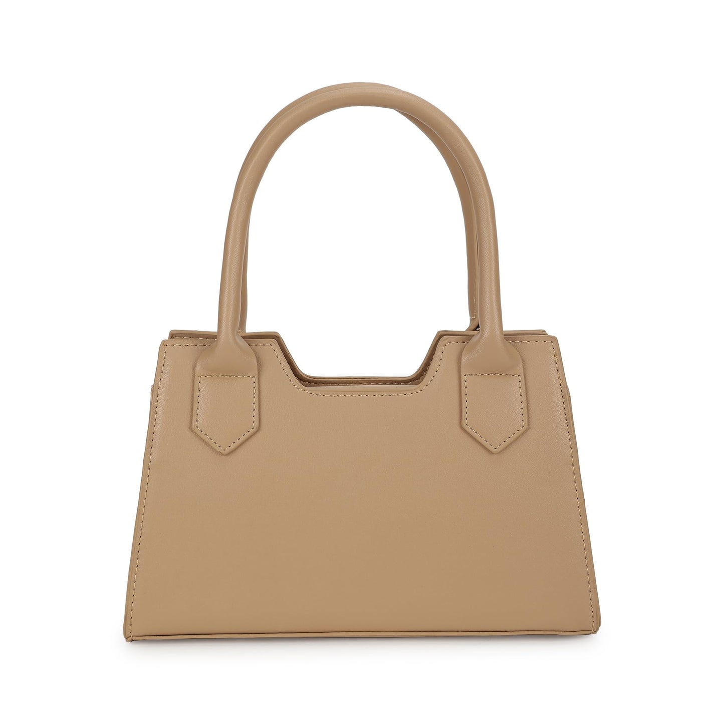 Fastrack Solid Handheld Bag For Women, Girls and Ladies | with Detachable Sling Strap | Ladies Purse Handbag | Trendy Handbags | Dual Carry Handbag, Beige