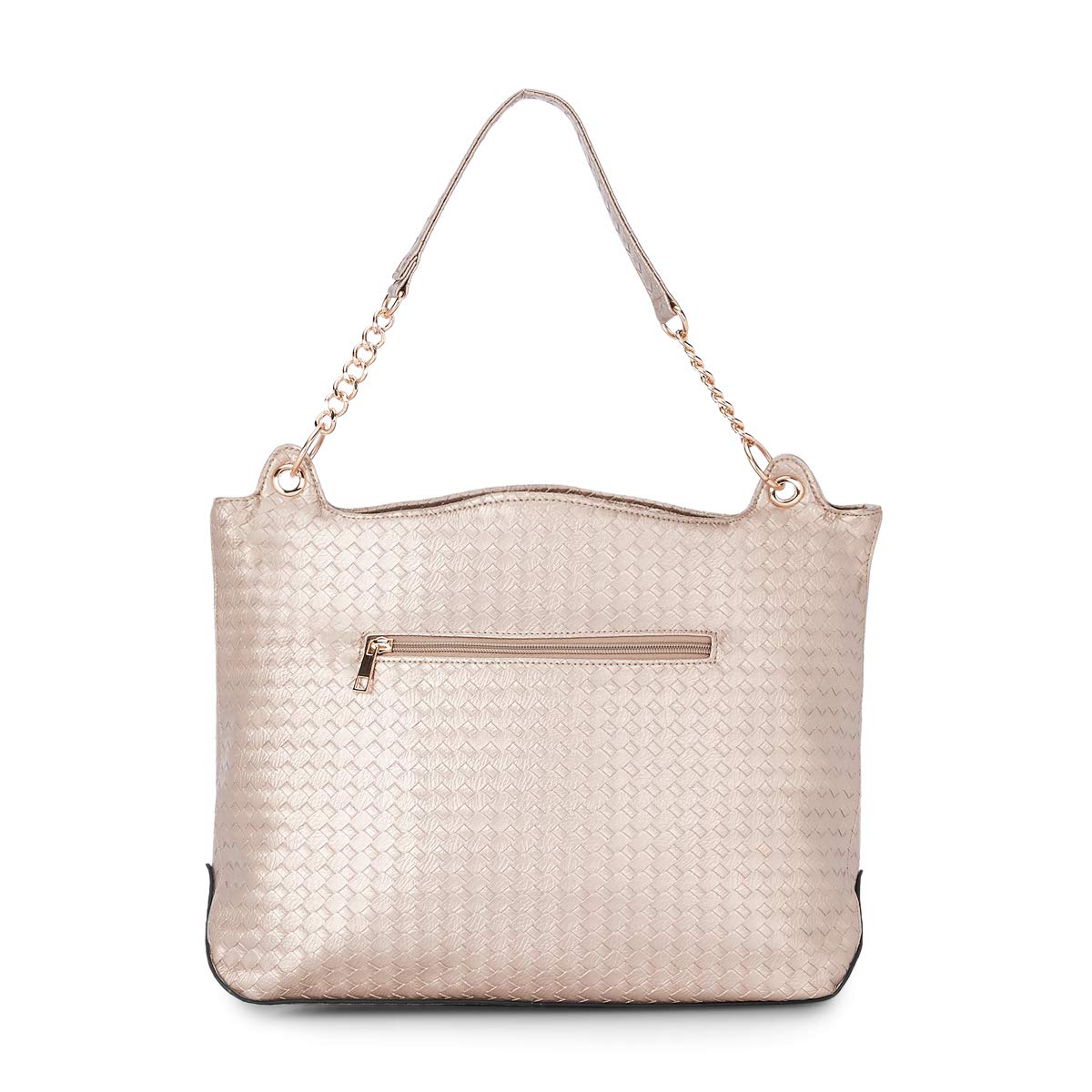 Caprese Nikita Hobo Bag, Medium | Stylish Shoulder Bag for Women with Multiple Compartments & Secure Zip Closure | Premium Metal Logo, Back Pocket | Perfect for Casual & Daily Use (Gold)