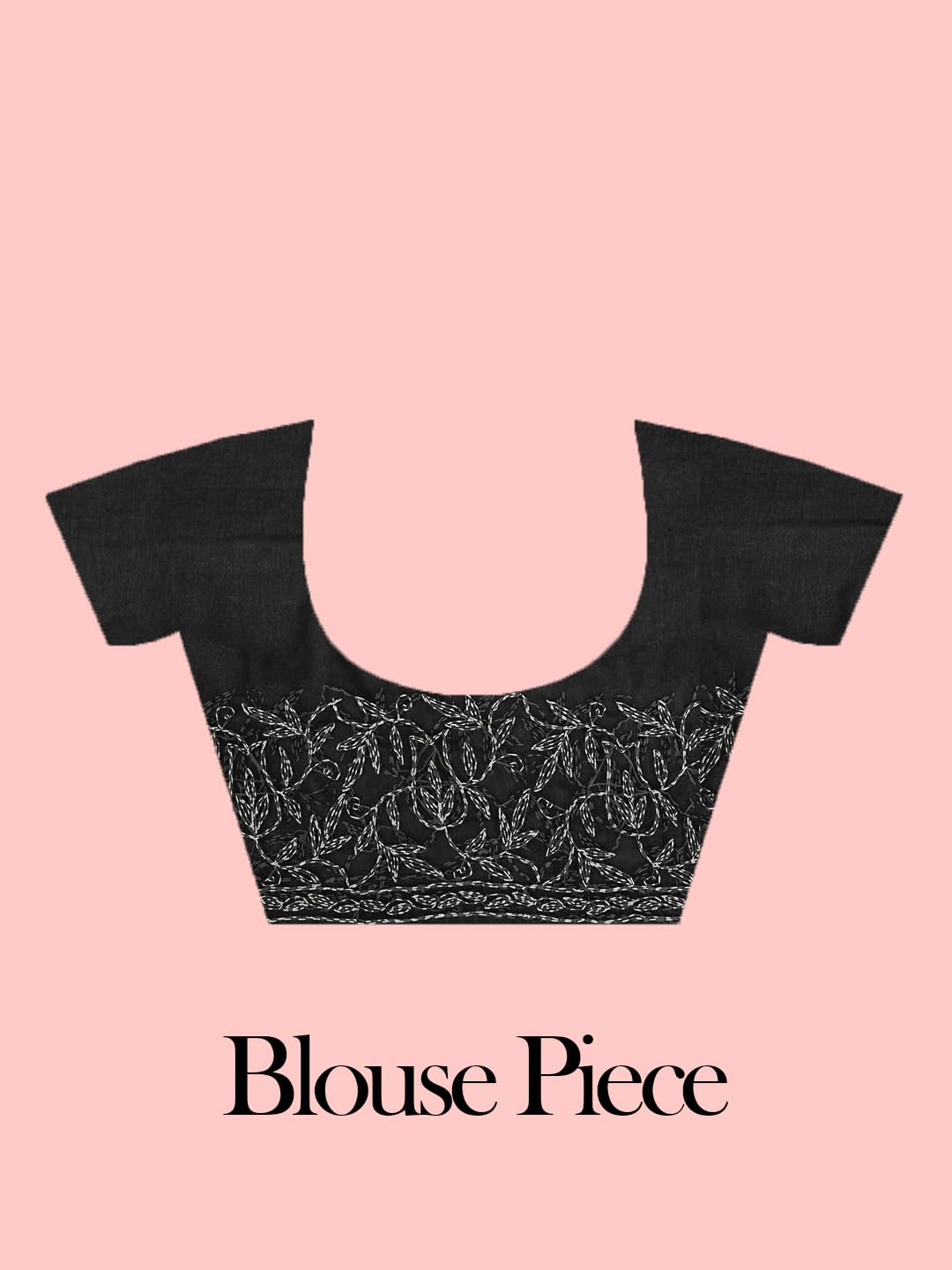 Ada Hand Embroidered Lucknowi Chikankari Georgette Saree for Women with Unstitched Blouse Piece A311376 Black