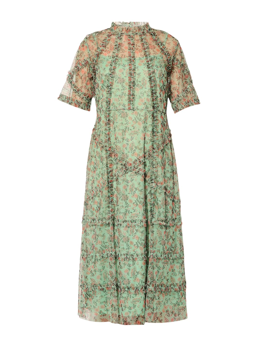 ONLY Women's Floral Print A-Line Midi Dress