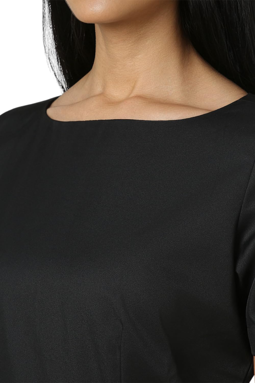 Van Heusen Women Women's Polyester Blend Modern Above The Knee Dress (VWDRCRGFY60768_Black