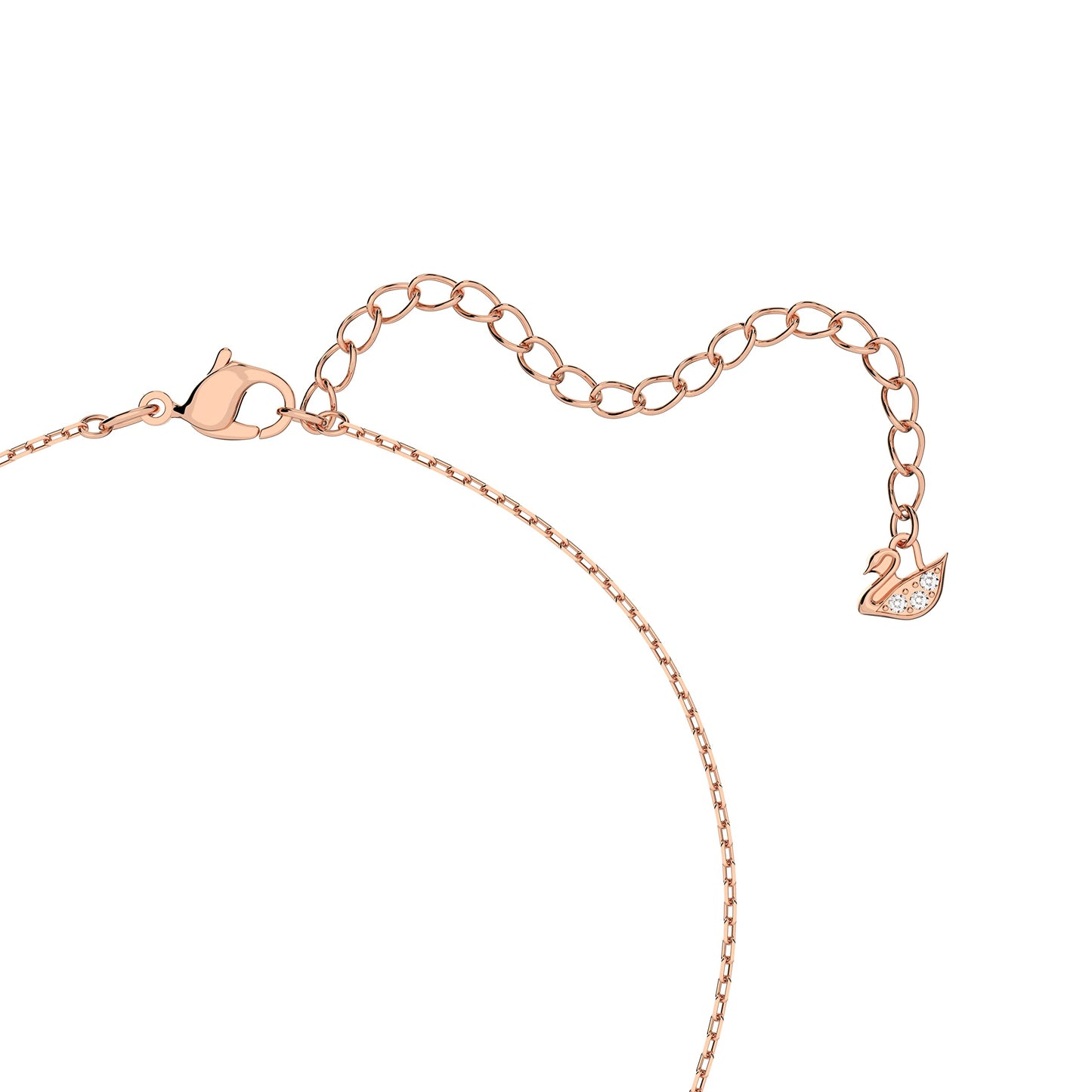 SWAROVSKI Women's Una Necklace And Earrings Set, Mixed Cuts, Clover, Pink, Rose Gold-Tone Plated