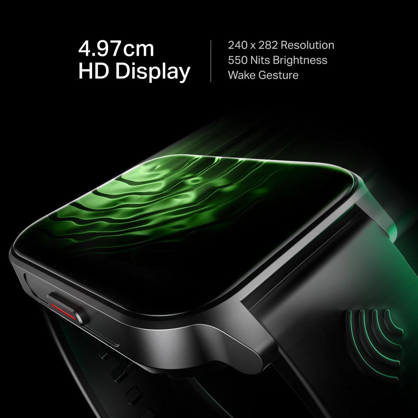 boAt Newly Launched Wave Fortune w/NFC Tap & Pay, 1.96" (4.9 cm) HD Display, Bluetooth Calling, AI Voice Assistant, Cloud & Custom Watch Faces Smart Watch for Men & Women(Active Black)