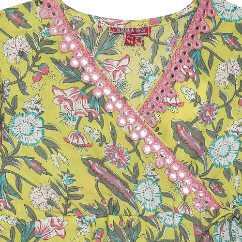 BIBA Girls PRINTED FLARED KID(KWPLAY TALES5867_YELLOW_7)