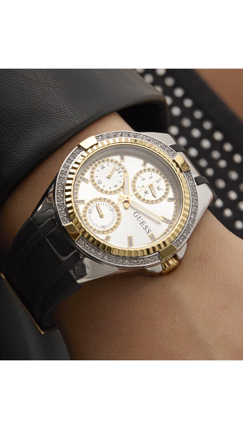 Guess Savvy 39 mm Silver Dial Multi-Function Women Watch- GW0879L1