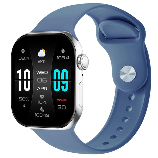 Fire-Boltt Ring X Smartwatch 2.01” Display with Always On Display, Bluetooth Calling, Wireless Charging, AI Voice Assistant, 100+ Sports Modes, Health Suite, 500+ Watchfaces (Blue S)