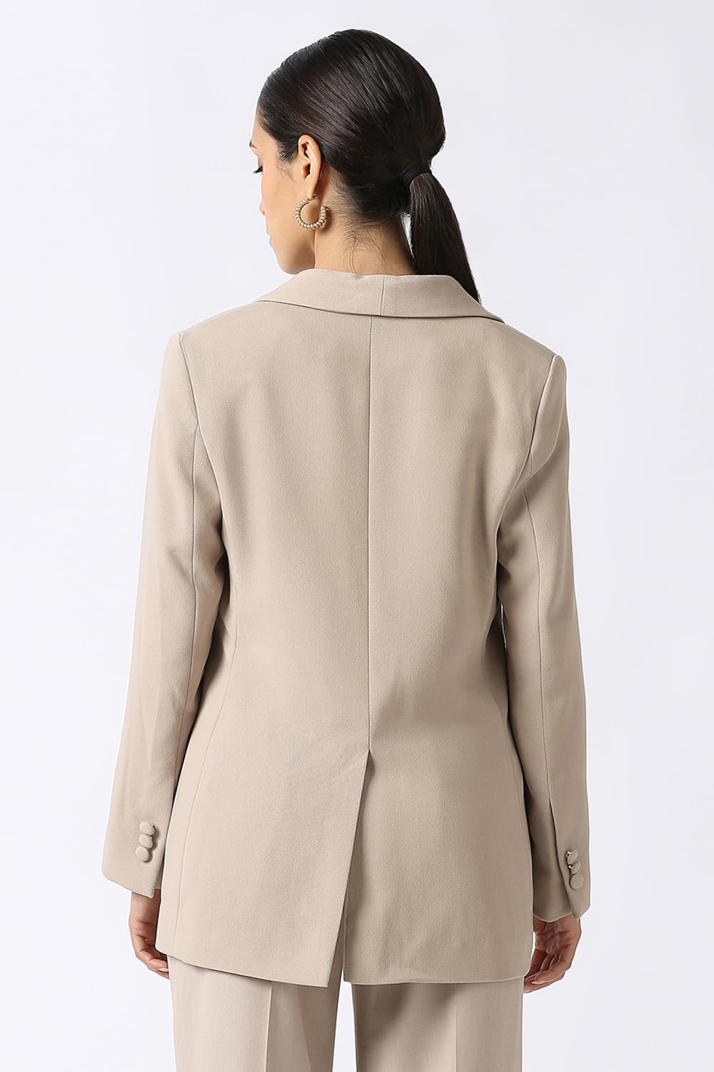 Van Heusen Women's Blazer (VWBZFRGF216256_Beige