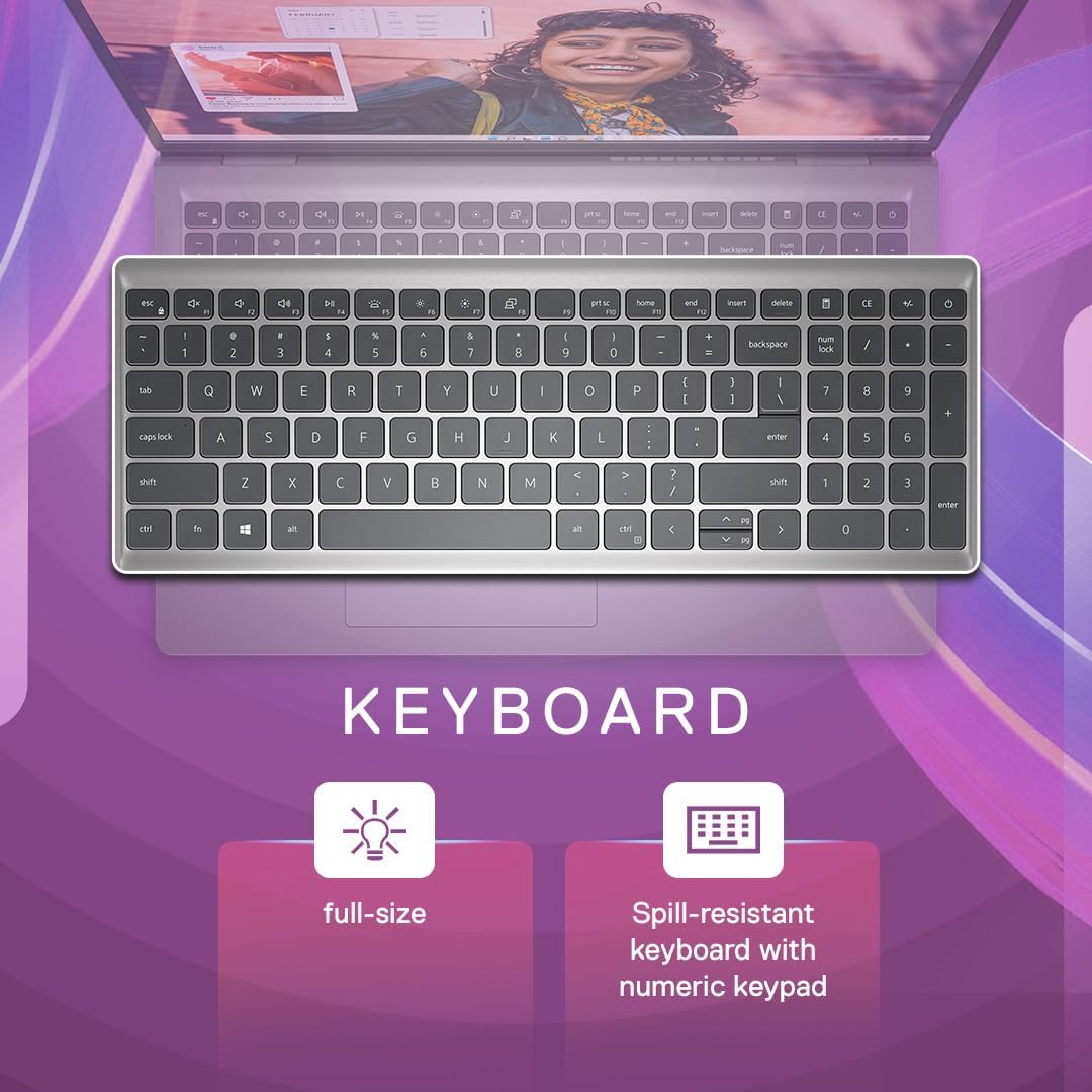 Dell Inspiron 3530 Laptop, 13th Gen Intel Core i5-1334U Processor, 16GB, 512GB SSD, 15.6"(39.62cm) FHD 120Hz 250 nits, Backlit KB, Windows 11 + MSO'24 & 15 Month McAfee, Silver, Thin & Light- 1.62kg