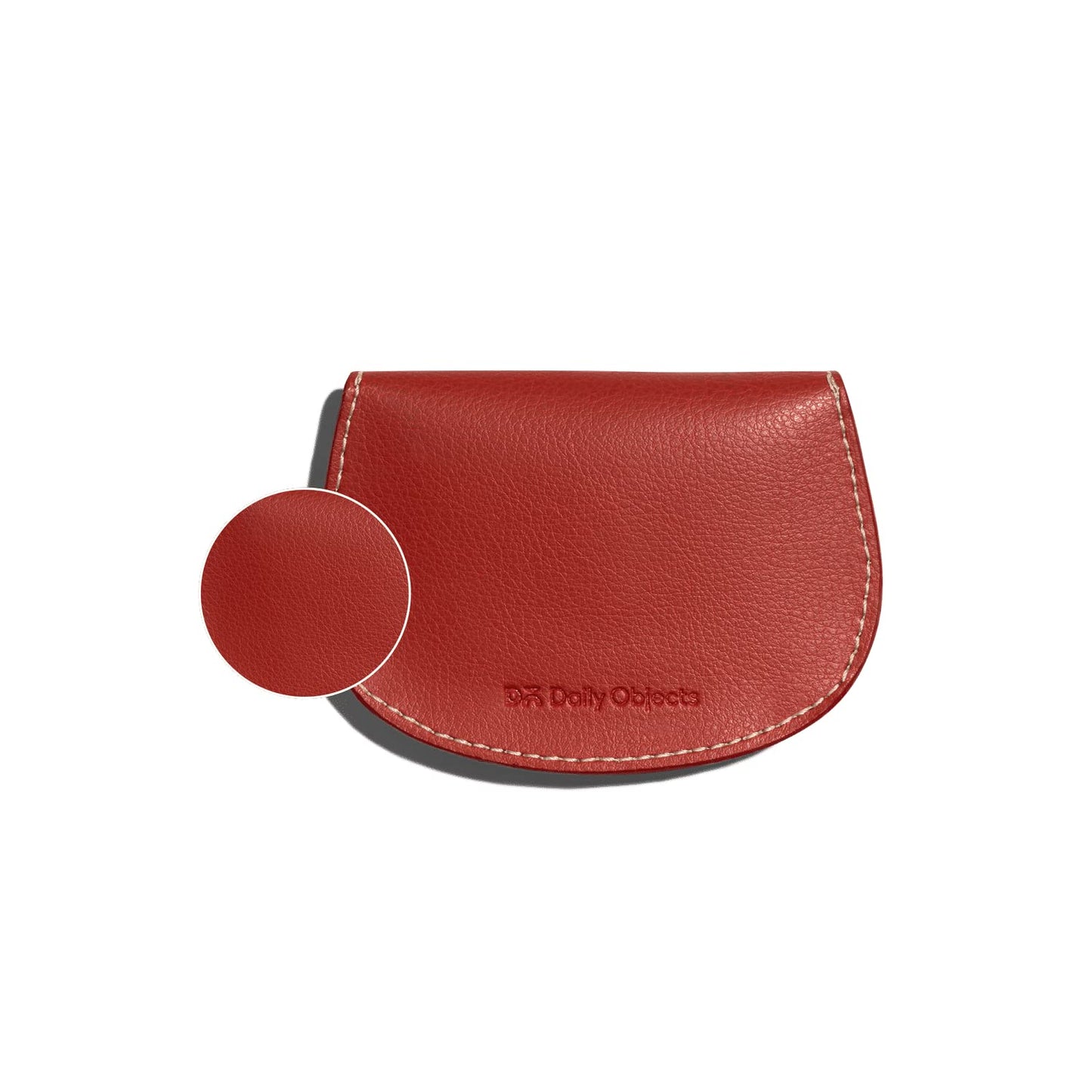 DailyObjects Pellet Cable/Coin Wallet | Multipurpose Faux Leather Wallet/Clip Organiser/Cable Holder/Coin Wallet - Red