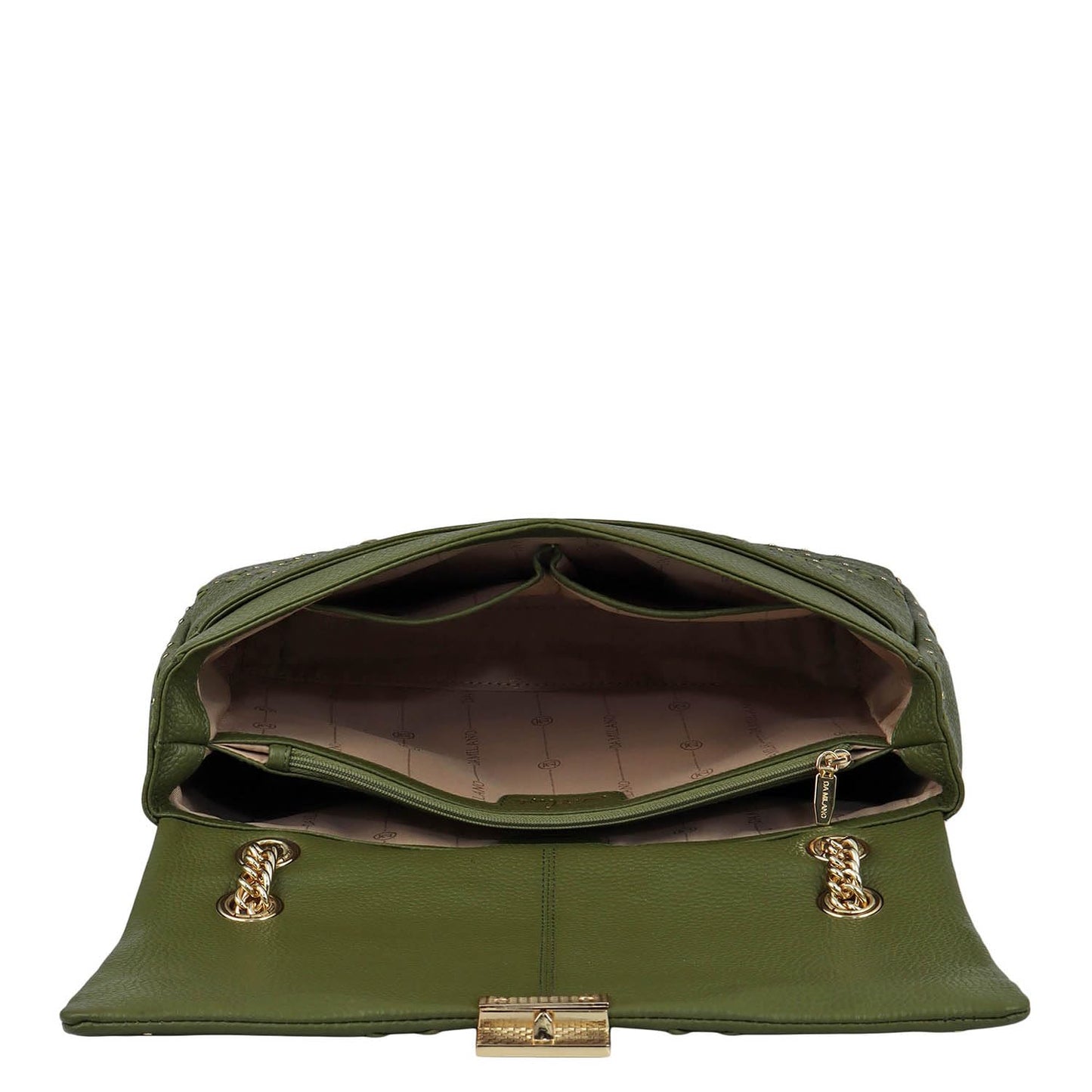Da Milano Leather Shoulder Bag for Women - Green