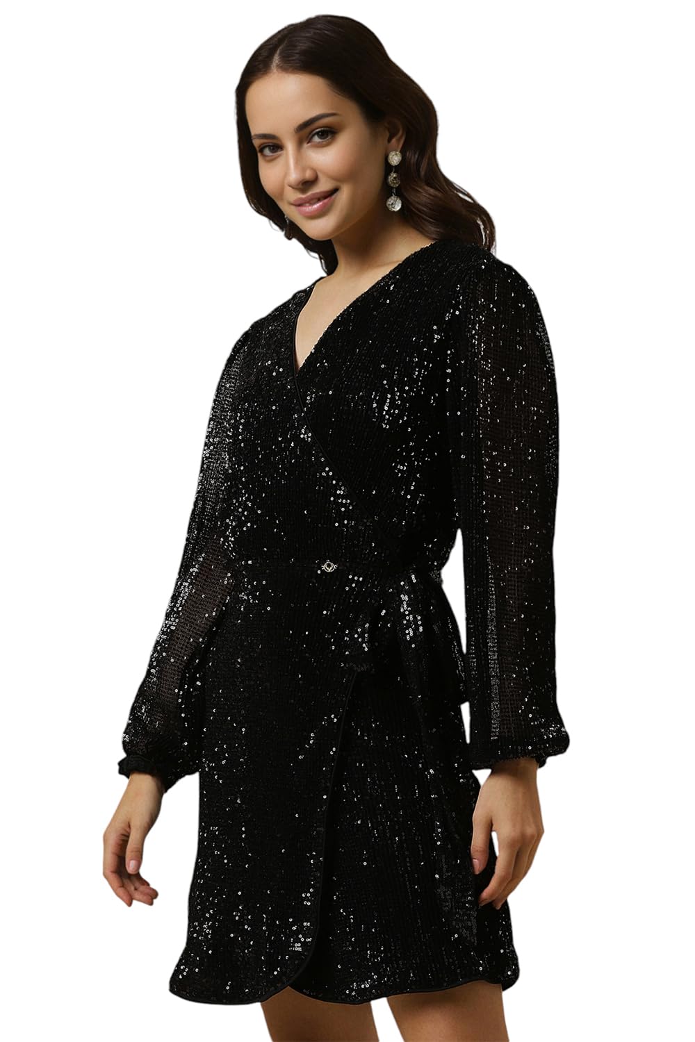 Allen Solly Women's Polyester Modern Mid-Thigh Length Dress