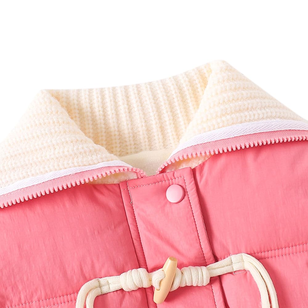 Hopscotch Girls Nylon Waist Length Jackets in Pink Color For Ages (2-3 Years)