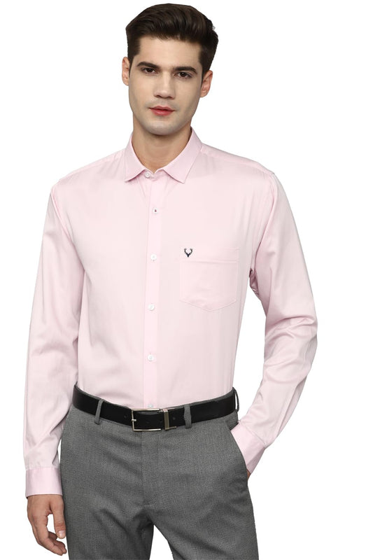 Allen Solly Men's Cotton Regular Fit Shirt (Assfqspff95028_Pink 40)