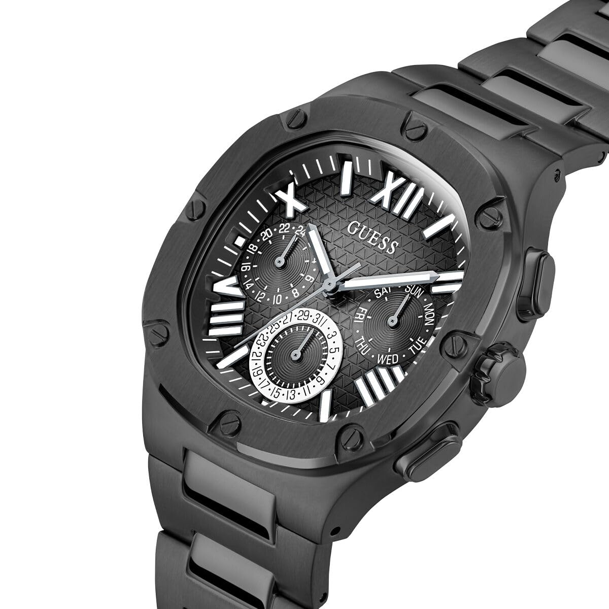 GUESS Analog Black Dial Men's Watch-GW0572G3 Stainless Steel, Black Strap