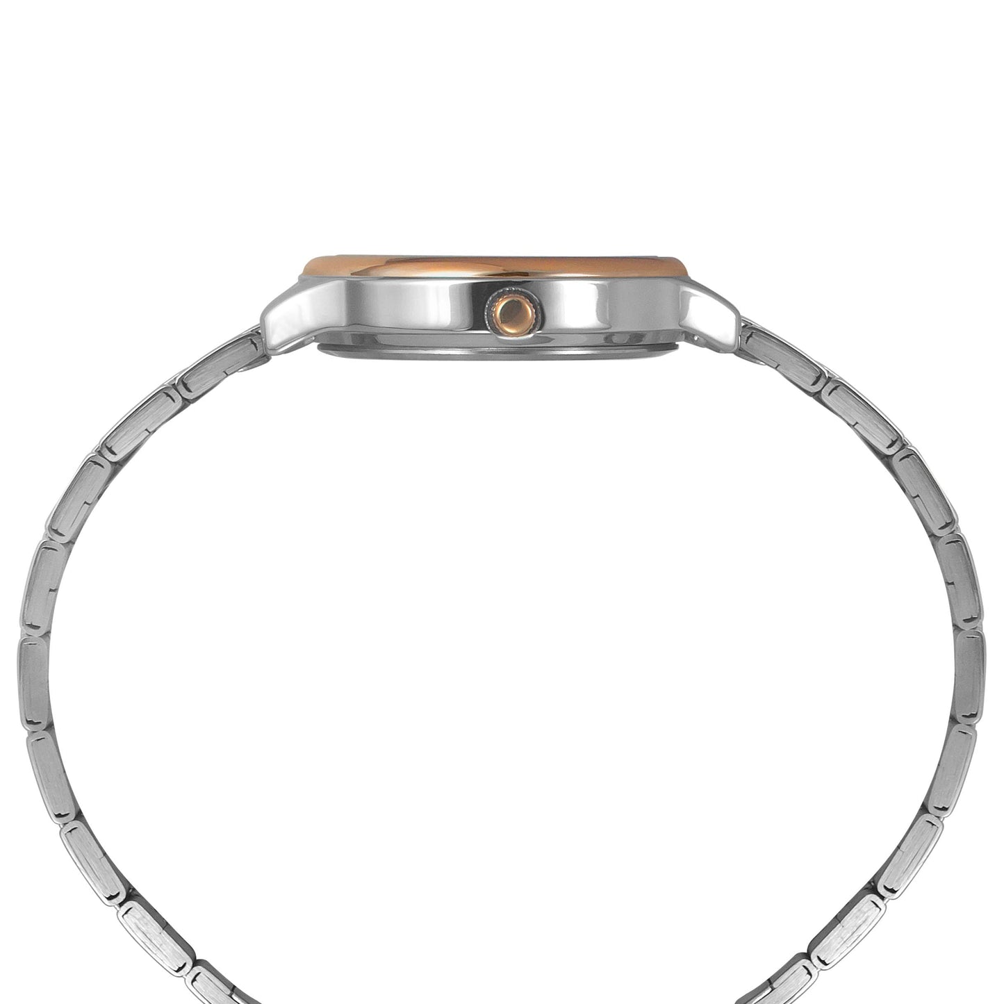 TIMEX Analog Watch for Women with Green Round Dial & Two Tone Stainless Steel Bracelet Band Water Resistant Women's Wrist Watches - TWTL121SMU04