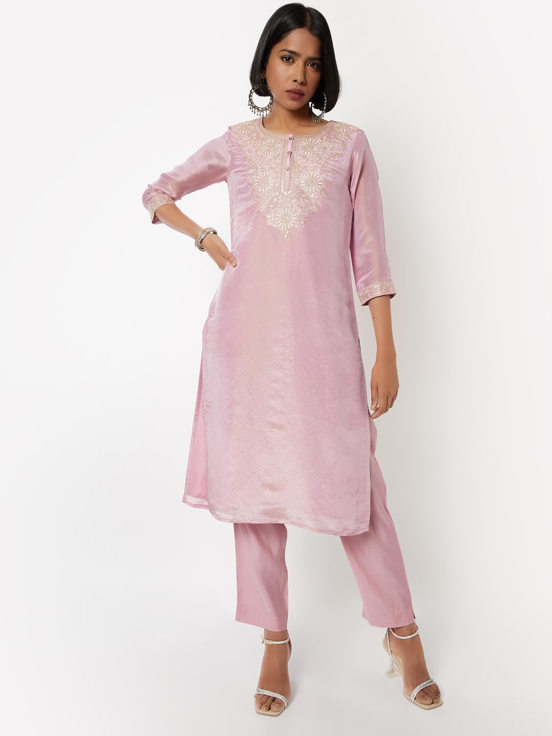 Max Women's Cotton Blend Kurta Set