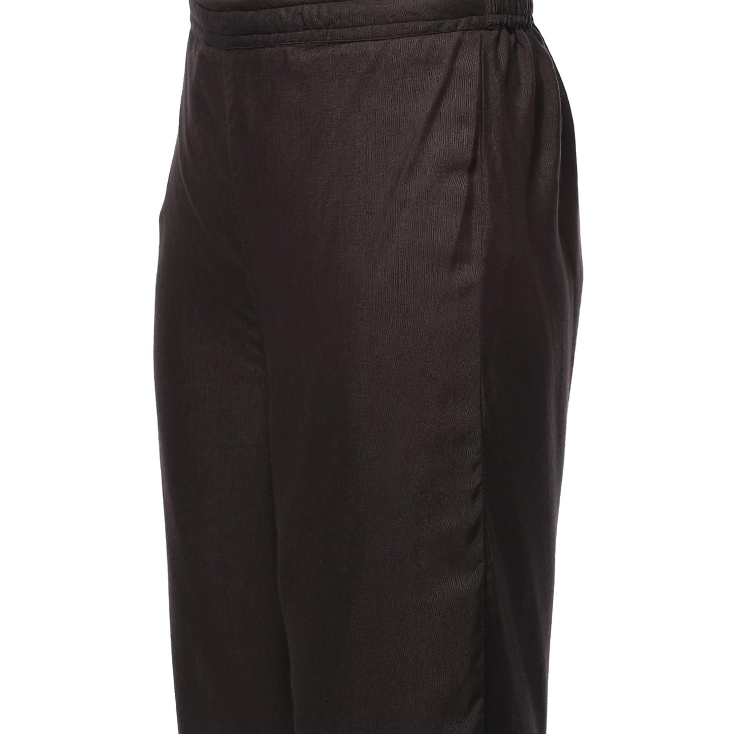 BIBA Women's Black Rayon Straight Set (2PCSET2755AW24BLK