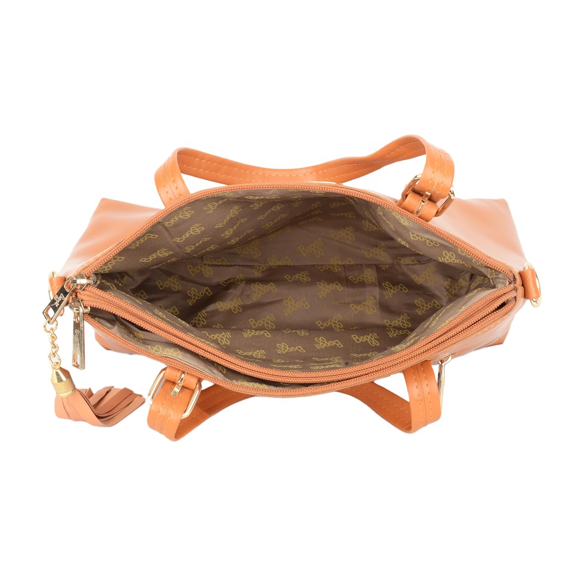 Baggit Women Beige Tote Handbag Medium Size | Ladies Stylish Casual Purse Bag