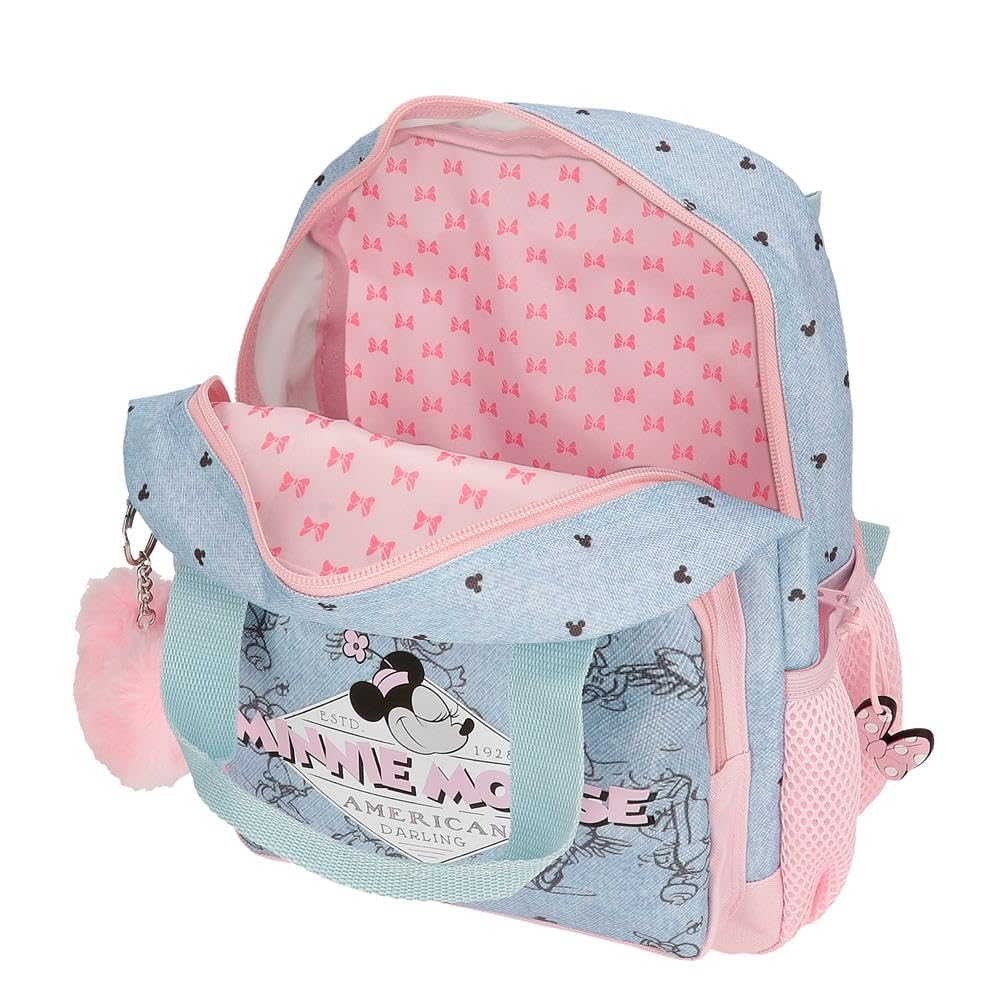 Joumma Disney Minnie American Darling Backpack Blue 23X28X10 cms Polyester 9.6L, Blue, Backpack, Blue, backpack, Blue, Backpack