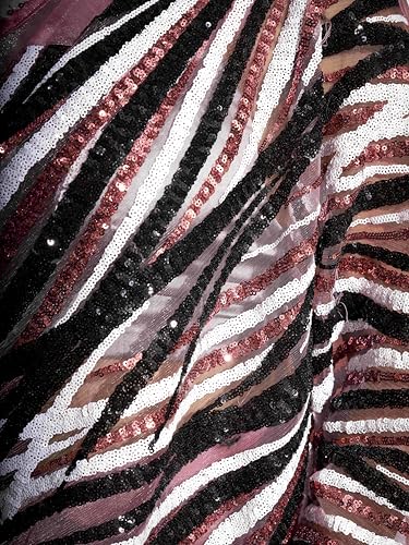 Womanista Women's Net Sequinned Saree (TI6493_Pink)